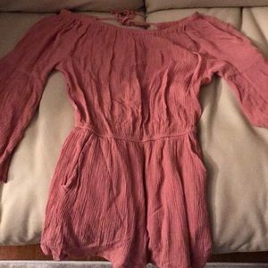 Pink Off the Shoulder Romper